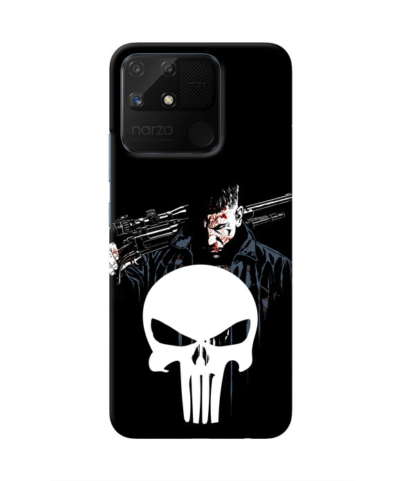 Punisher Character Realme Narzo 50A Real 4D Back Cover