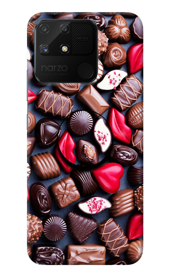Chocolates Realme Narzo 50A Pop Case