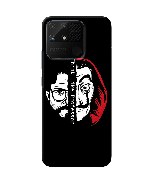 Money Heist Think Like Professor Realme Narzo 50A Back Cover