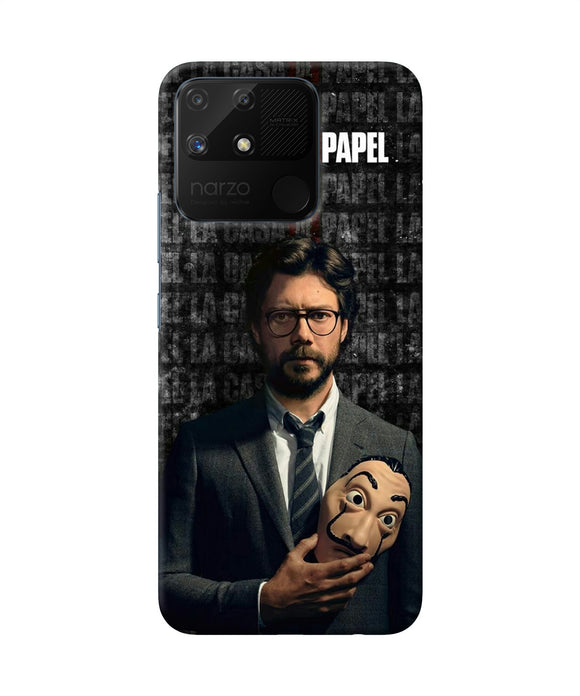 Money Heist Professor with Mask Realme Narzo 50A Back Cover