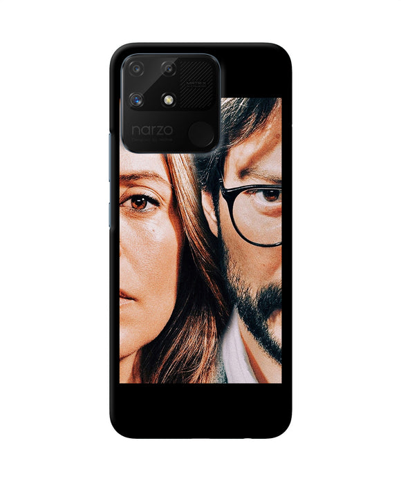 Money Heist Professor With Rachel Realme Narzo 50A Back Cover