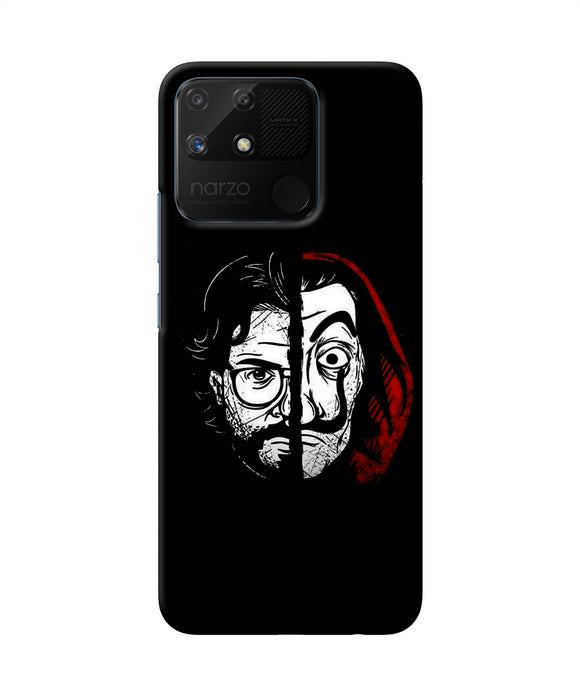 Money Heist Professor Mask Sketch Realme Narzo 50A Back Cover