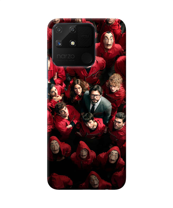 Money Heist Professor with Hostages Realme Narzo 50A Back Cover