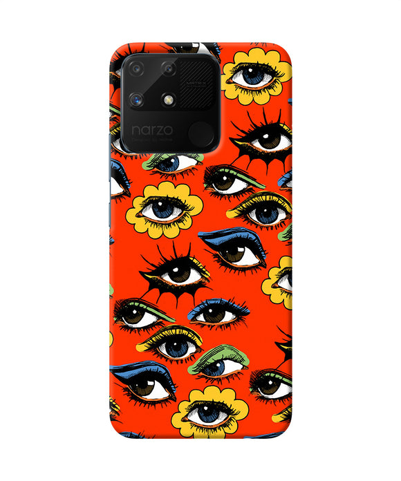 Abstract eyes pattern Realme Narzo 50A Back Cover