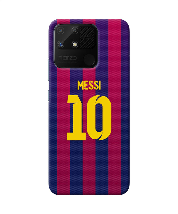 Messi 10 tshirt Realme Narzo 50A Back Cover