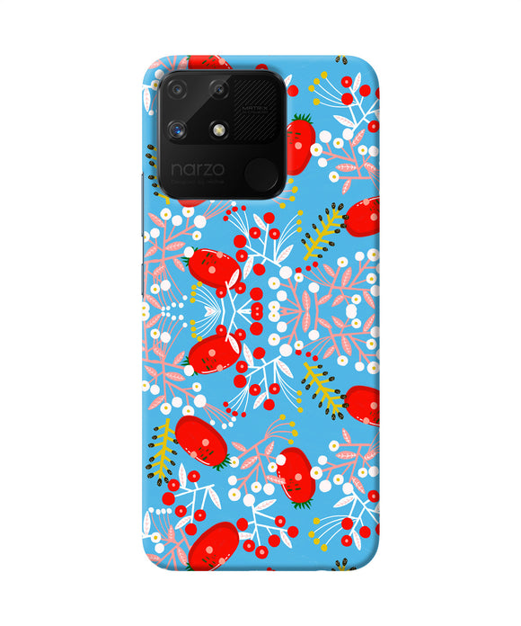 Small red animation pattern Realme Narzo 50A Back Cover