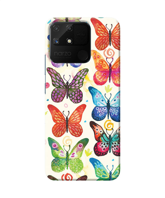 Abstract butterfly print Realme Narzo 50A Back Cover