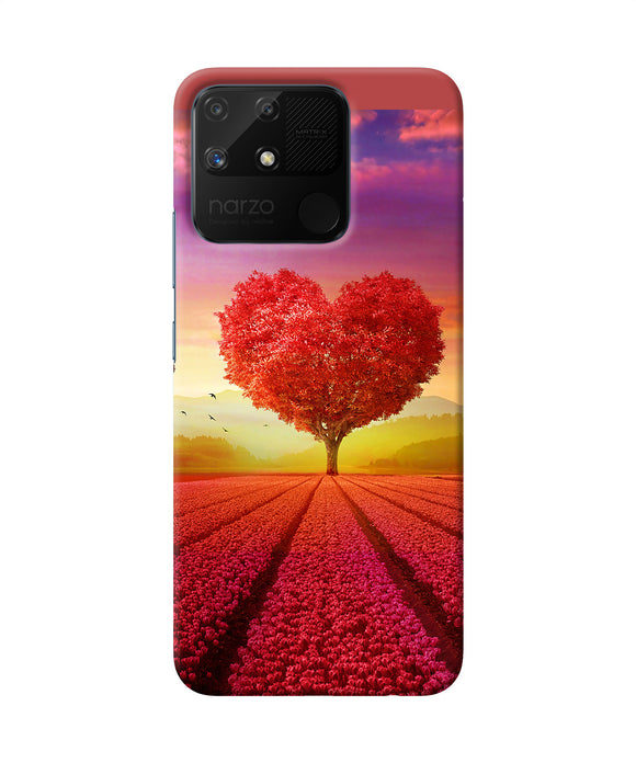 Natural heart tree Realme Narzo 50A Back Cover