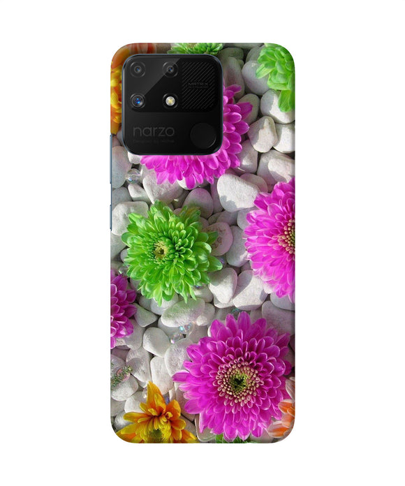 Natural flower stones Realme Narzo 50A Back Cover