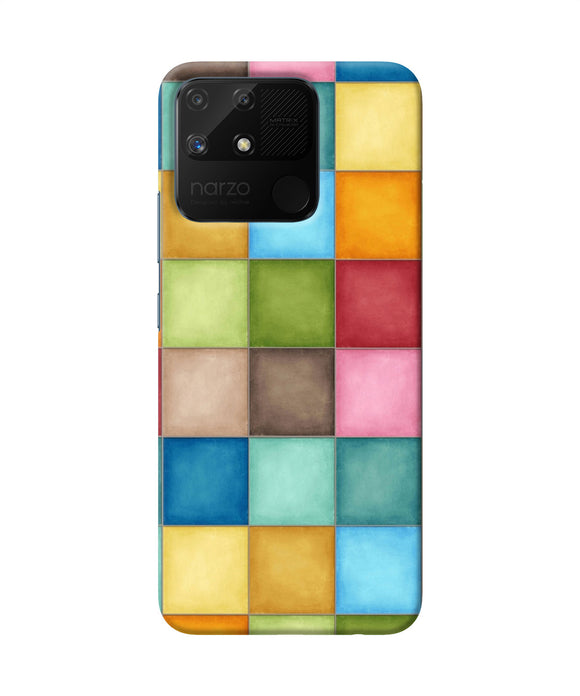 Abstract colorful squares Realme Narzo 50A Back Cover