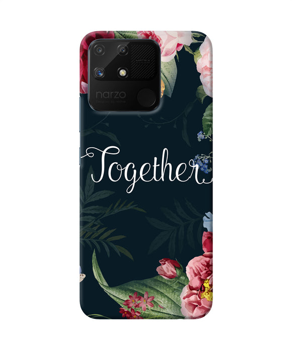 Together flower Realme Narzo 50A Back Cover
