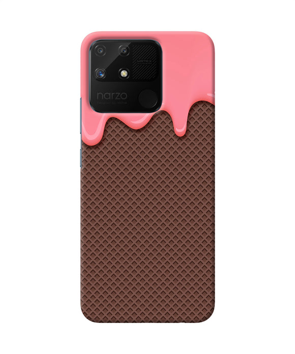 Waffle cream biscuit Realme Narzo 50A Back Cover