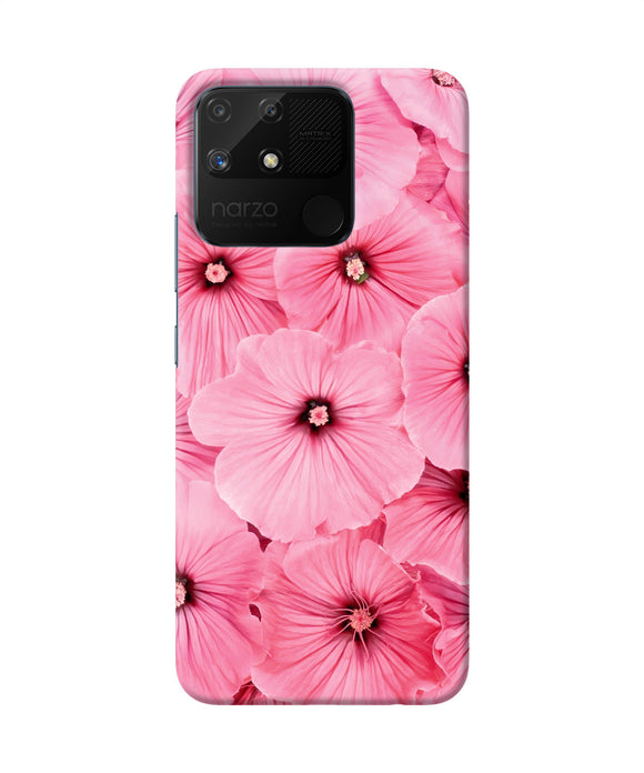 Pink flowers Realme Narzo 50A Back Cover