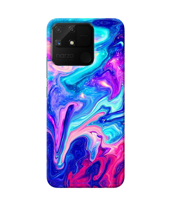 Abstract colorful water Realme Narzo 50A Back Cover