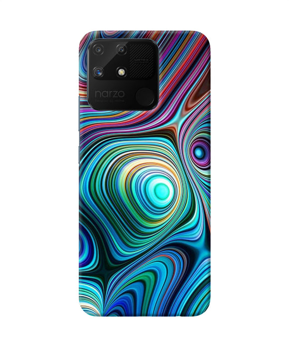 Abstract coloful waves Realme Narzo 50A Back Cover