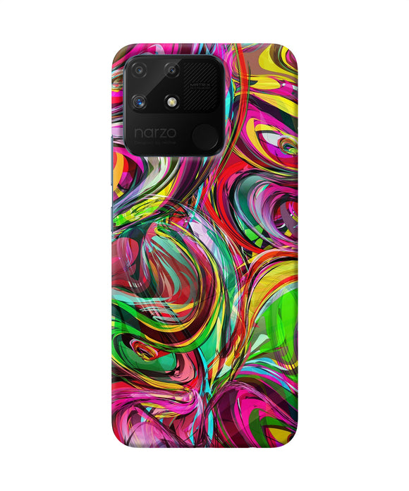Abstract colorful ink Realme Narzo 50A Back Cover