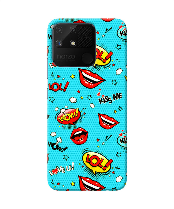 Lol lips print Realme Narzo 50A Back Cover
