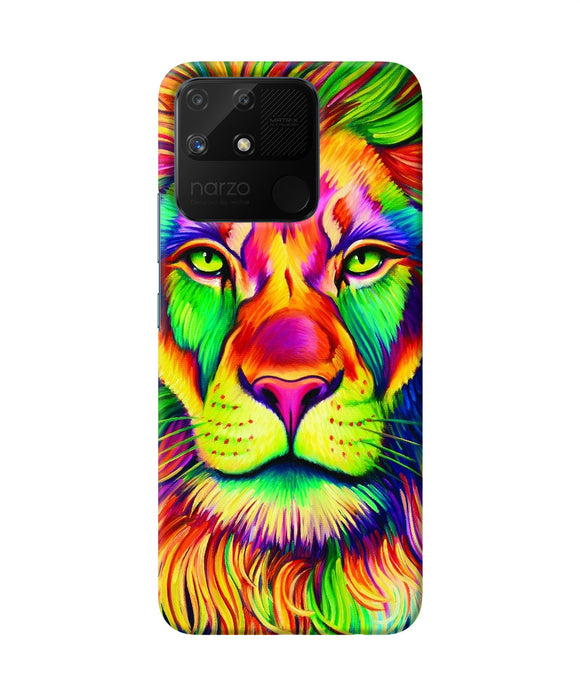 Lion color poster Realme Narzo 50A Back Cover