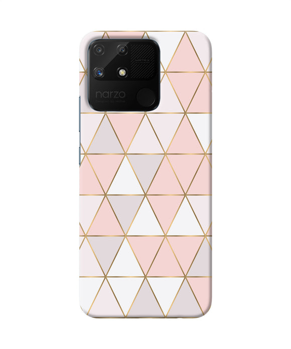 Abstract pink triangle pattern Realme Narzo 50A Back Cover