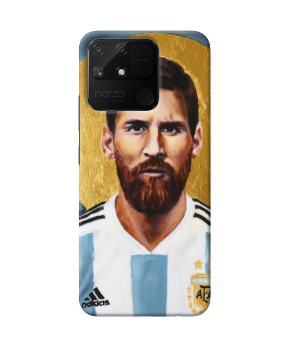 Messi face Realme Narzo 50A Back Cover