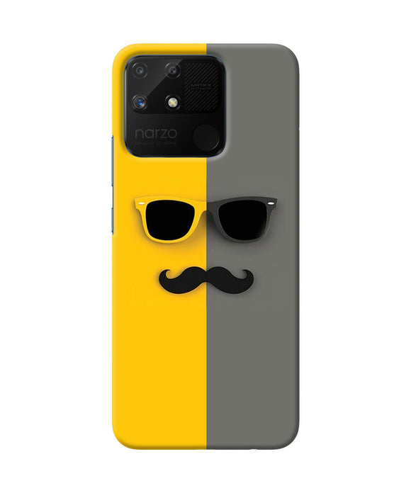 Mustache glass Realme Narzo 50A Back Cover