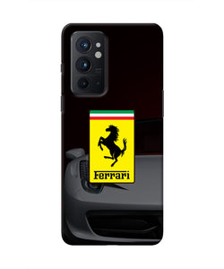 White Ferrari Oneplus 9RT Real 4D Back Cover