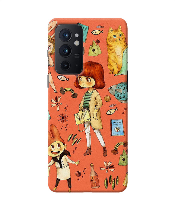 Canvas little girl print Oneplus 9RT Back Cover