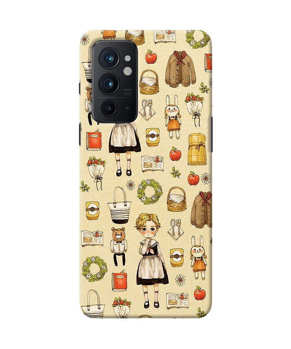 Canvas girl print Oneplus 9RT Back Cover