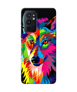 Colorful wolf sketch Oneplus 9RT Back Cover