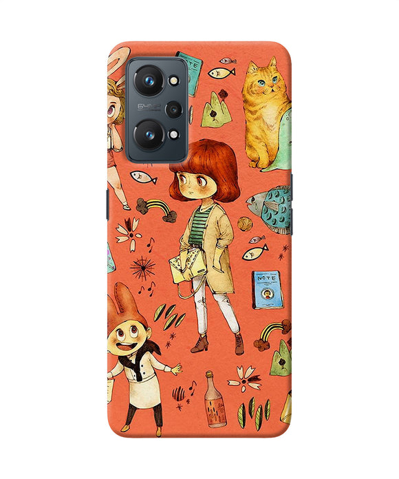 Canvas little girl print Realme GT NEO 2 Back Cover