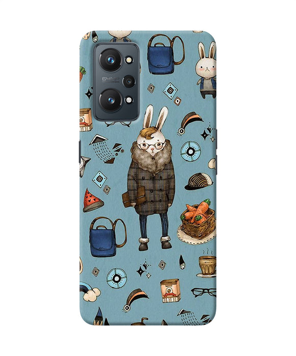 Canvas rabbit print Realme GT NEO 2 Back Cover