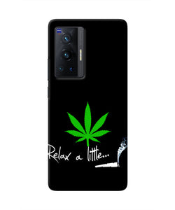Weed Relax Quote Vivo X70 Pro Real 4D Back Cover