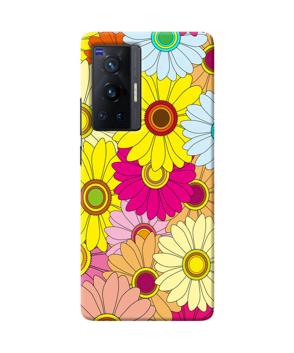 Abstract colorful flowers Vivo X70 Pro Back Cover