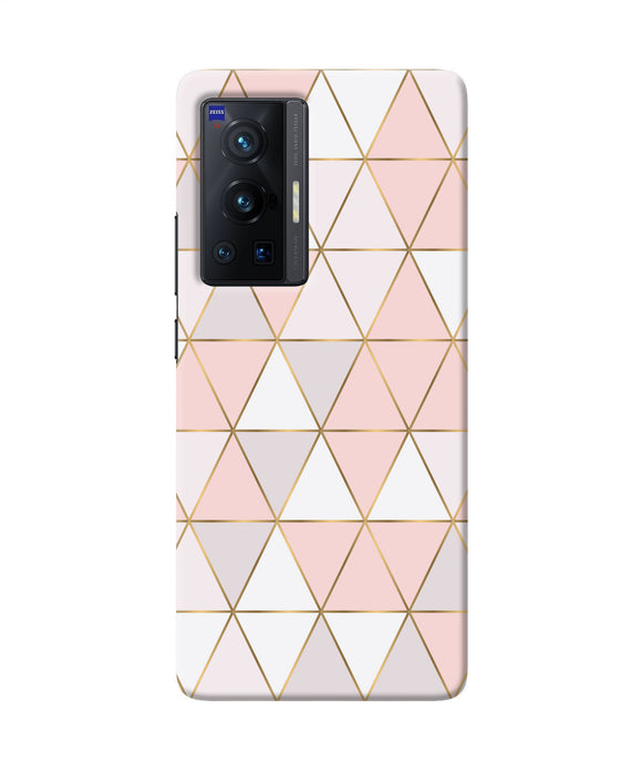 Abstract pink triangle pattern Vivo X70 Pro Back Cover