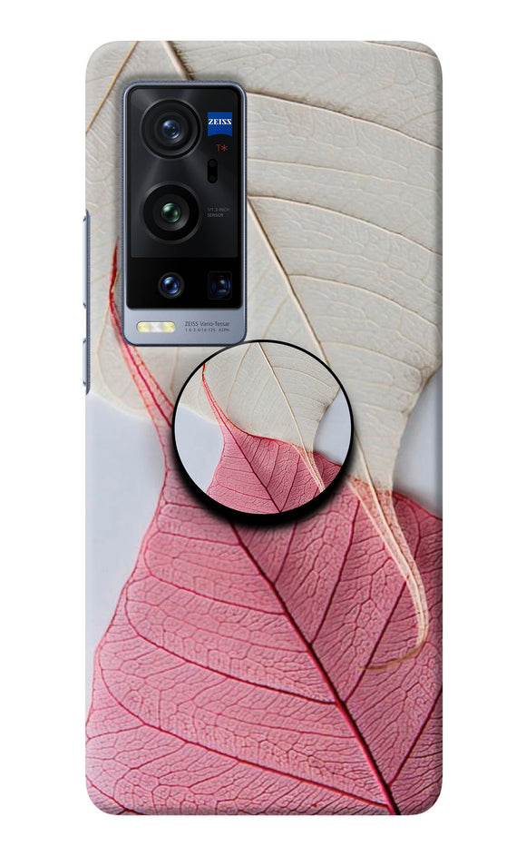 White Pink Leaf Vivo X60 Pro+ Pop Case
