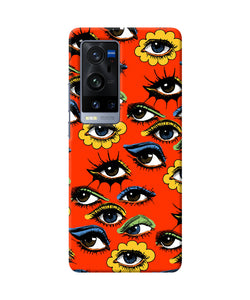 Abstract eyes pattern Vivo X60 Pro Plus Back Cover