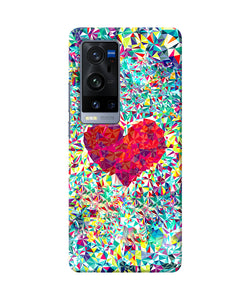 Red heart print Vivo X60 Pro Plus Back Cover