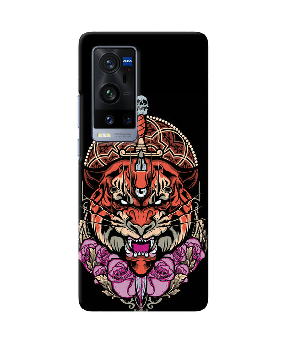 Abstract tiger Vivo X60 Pro Plus Back Cover