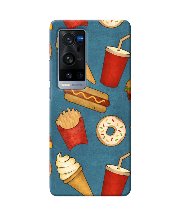 Abstract food print Vivo X60 Pro Plus Back Cover
