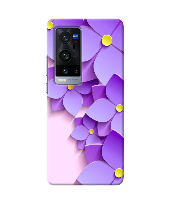 Violet flower craft Vivo X60 Pro Plus Back Cover