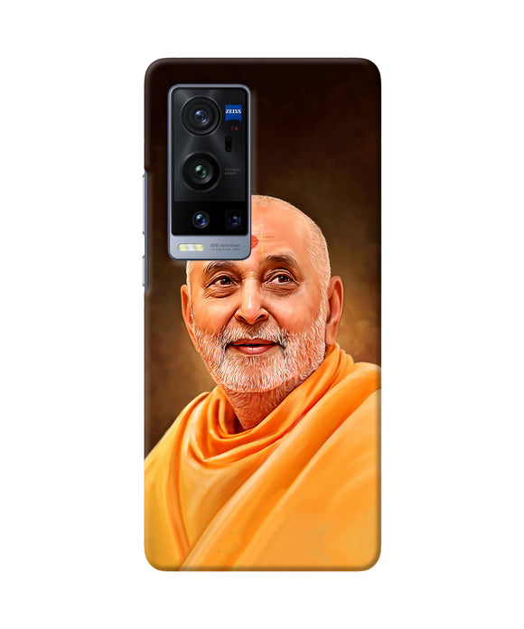 Pramukh swami painting Vivo X60 Pro Plus Back Cover