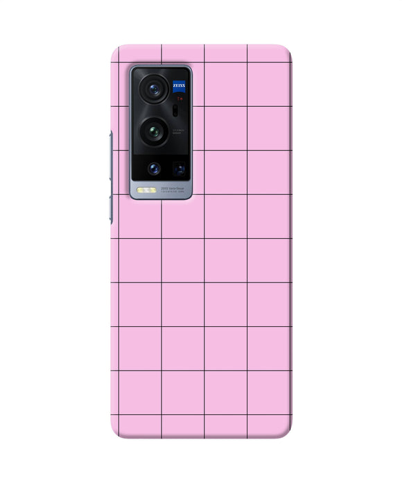 Pink square print Vivo X60 Pro Plus Back Cover