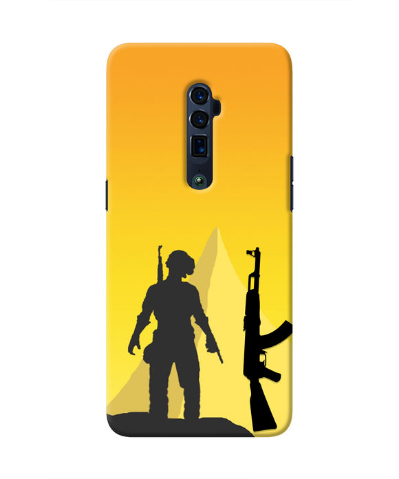 PUBG Silhouette Oppo Reno 10x Zoom Real 4D Back Cover