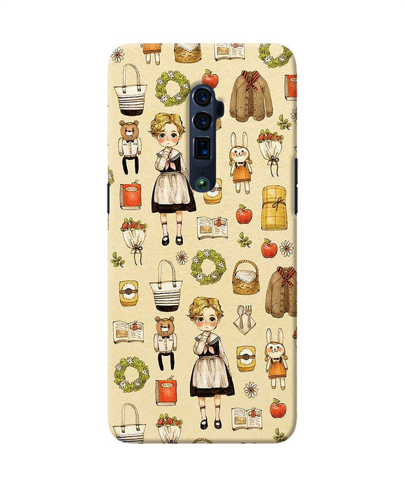 Canvas girl print Oppo Reno 10x Zoom Back Cover