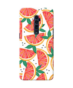 Abstract orange print Oppo Reno 10x Zoom Back Cover