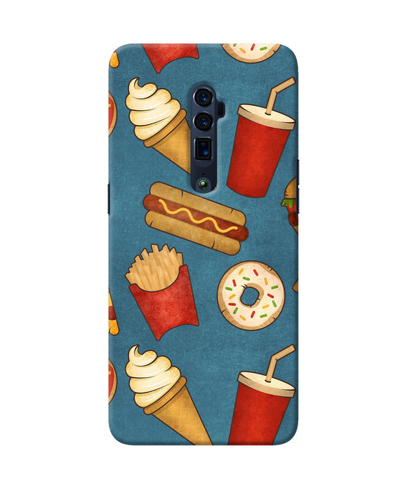 Abstract food print Oppo Reno 10x Zoom Back Cover
