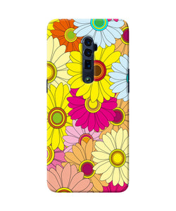 Abstract colorful flowers Oppo Reno 10x Zoom Back Cover