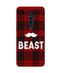 Beast red square Oppo Reno 10x Zoom Back Cover