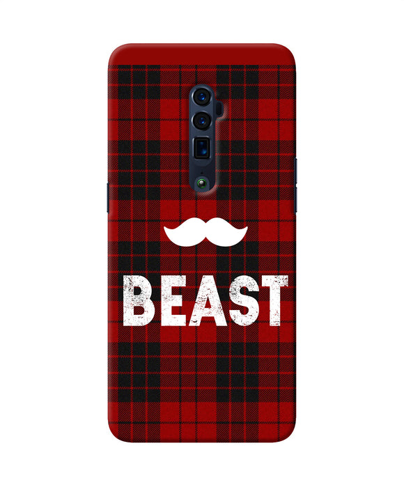 Beast red square Oppo Reno 10x Zoom Back Cover