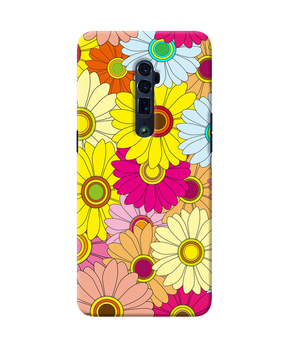 Abstract colorful flowers Oppo Reno 10x Zoom Back Cover